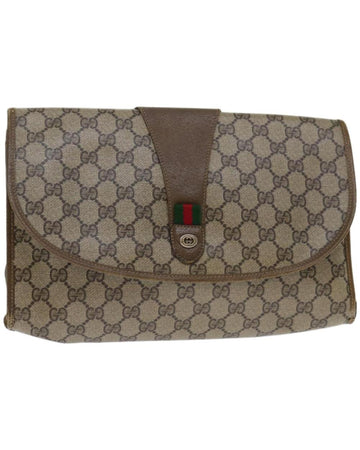 Beige Canvas Gucci Clutch