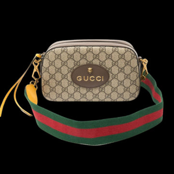 Beige Canvas Gucci Messenger Bag