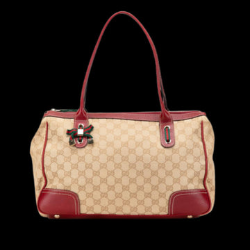 Beige Canvas Gucci Shoulder Bag