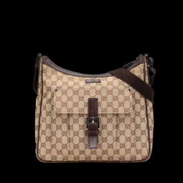 Beige Canvas Gucci Shoulder Bag