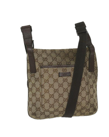 Beige Canvas Gucci Shoulder Bag
