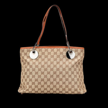 Beige Canvas Gucci Shoulder Bag