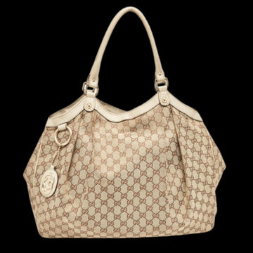 Beige Canvas Gucci Tote