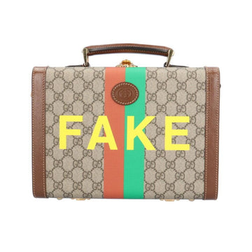 Beige Fabric Gucci Handbag