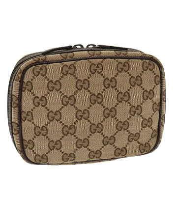 Beige Fabric Gucci Pouch