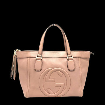 Beige Leather Gucci Travel Bag