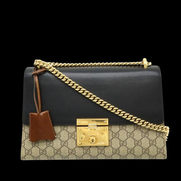 Beige Leather Gucci Shoulder Bag