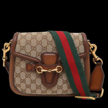 Beige Leather Gucci Crossbody Bag