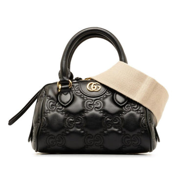 Black Leather Gucci Handbag
