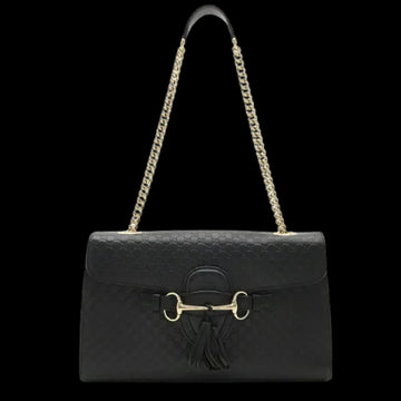 Black Leather Gucci Shoulder Bag