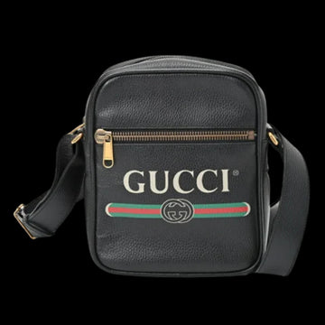 Black Leather Gucci Shoulder Bag