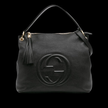 Black Leather Gucci Tote