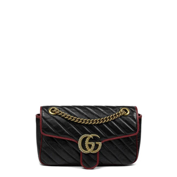Black Leather Gucci Marmont