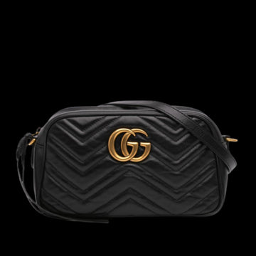 Black Leather Gucci Marmont