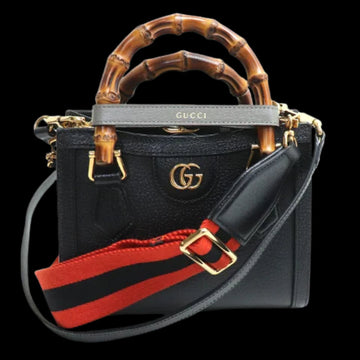 Black Leather Gucci Tote