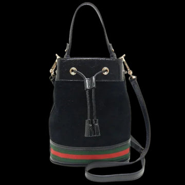 Black Leather Gucci Shoulder Bag