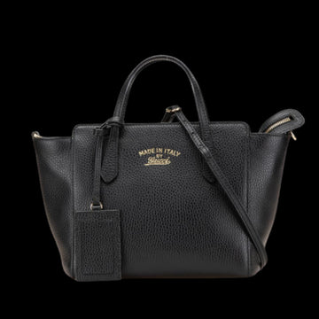 Black Leather Gucci Tote