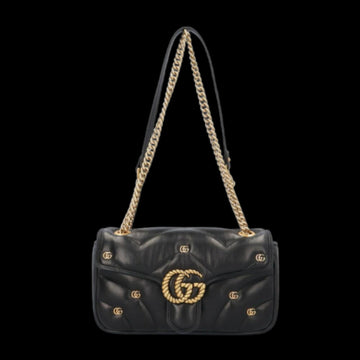 Black Leather Gucci Marmont