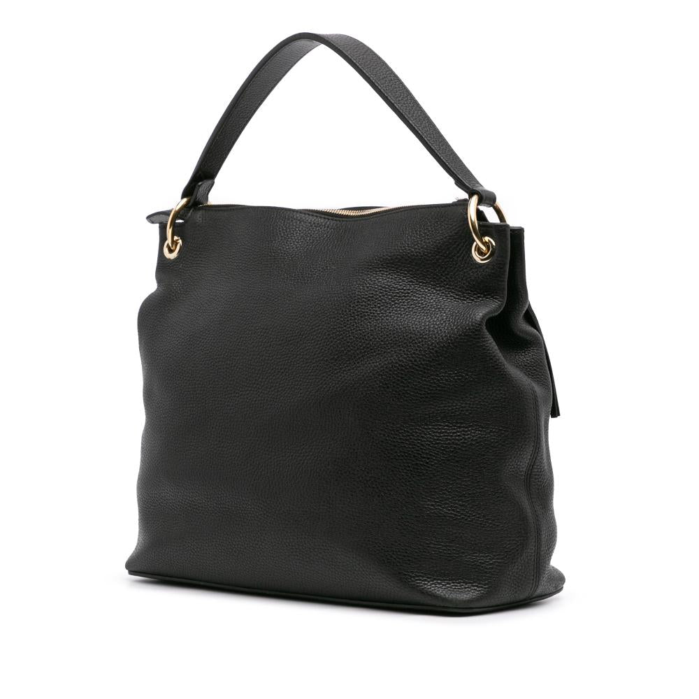 Black Leather Gucci Tote
