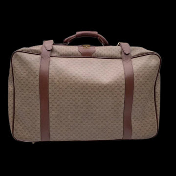 Brown Canvas Gucci Boston Bag