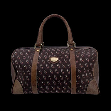 Brown Canvas Gucci Boston Bag