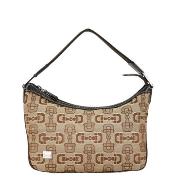 Brown Canvas Gucci Shoulder Bag