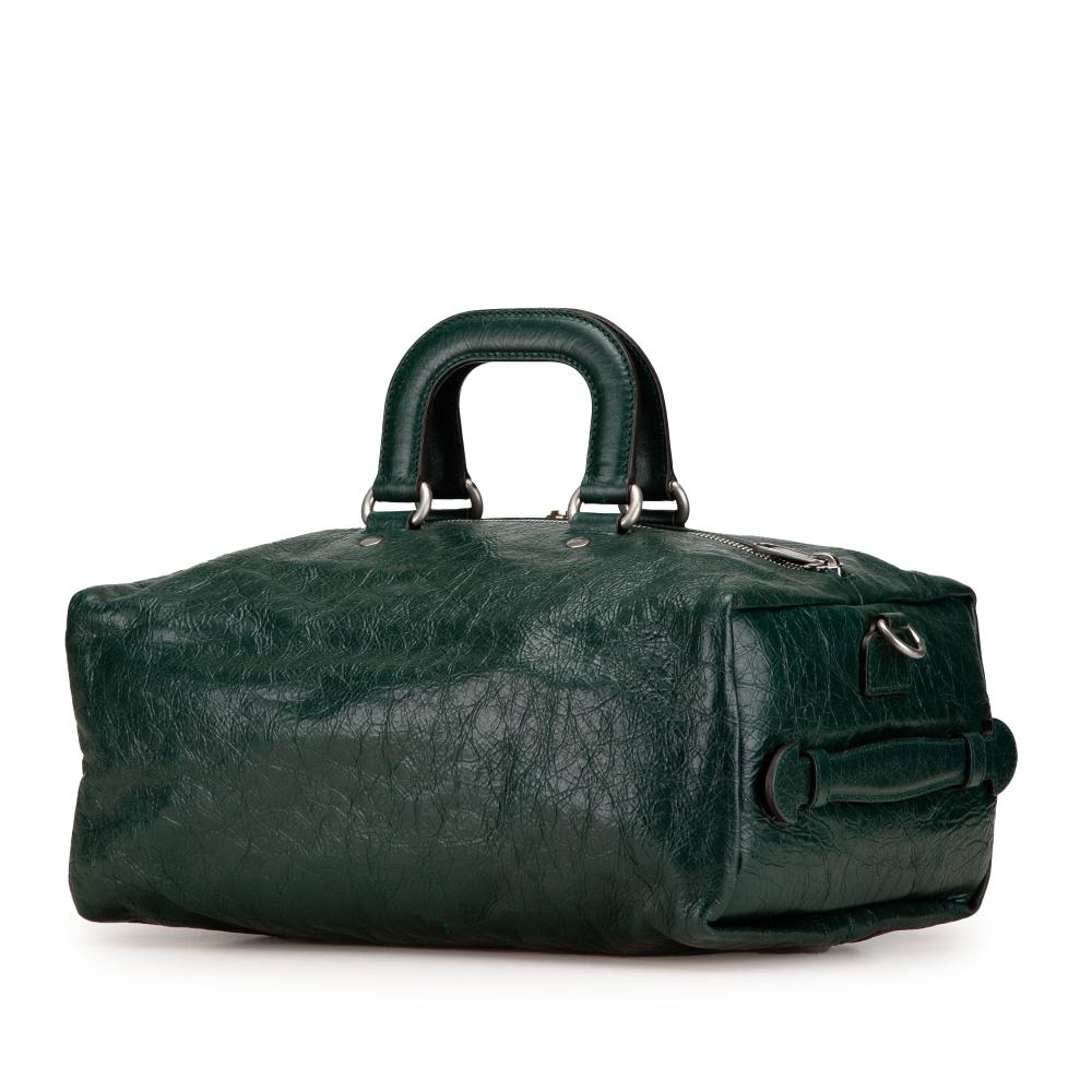 Green Leather Gucci Tote