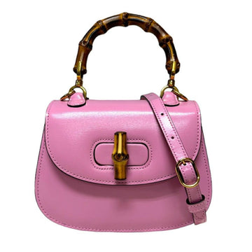 Pink Canvas Gucci Bamboo