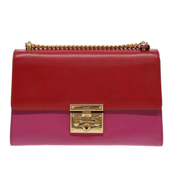 Red Leather Gucci Shoulder Bag