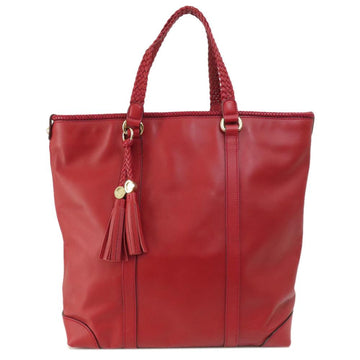 Red Leather Gucci Tote