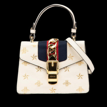 White Leather Gucci Sylvie