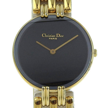 Christian Dior Watches Quartz D46-154-4 Plated Gold black Bakira black dial Women Used