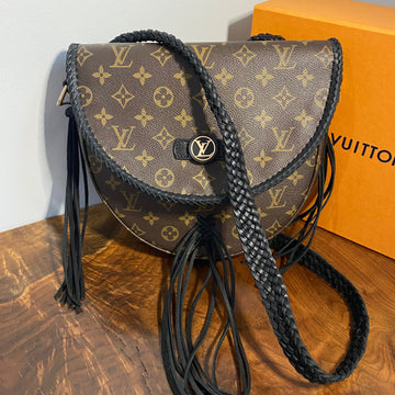 The Dove -CS Monogram in Black Crossbody