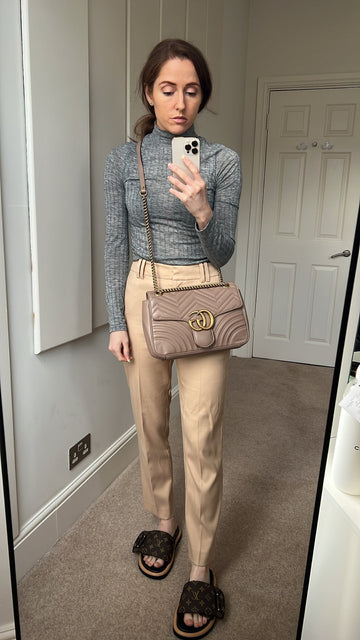 Gucci EC Dusty Pink Marmont Medium Shoulder Bag
