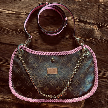 The Peacock -CS Monogram Hobo in Pink Crossbody