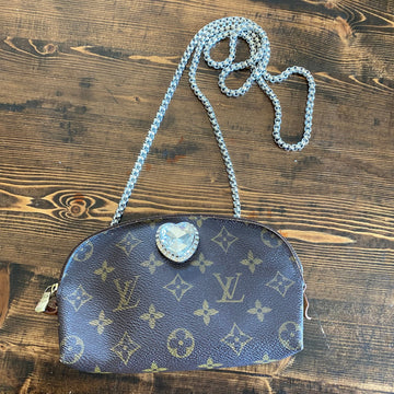 The Junco Crossbody Bag -CS Monogram with Heart