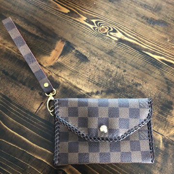 The Cardinal - Damier and Red insideVS Card Holder/Wallet/Keychain