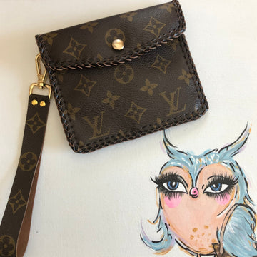 The Cardinal - Monogram and Red insideVS Card Holder/Wallet/Keychain
