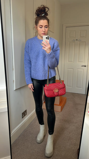 Gucci EC Hibiscus Red Marmont Small Shoulder Bag