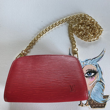 The Kinglet -CS Epi in Red Crossbody Bag