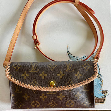 The Junco -CS Monogram in Vachetta Crossbody Bag