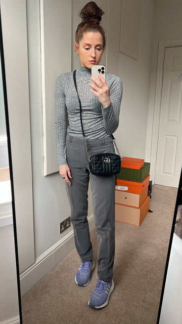 Gucci EC Black Aria Marmont Mini Shoulder Bag