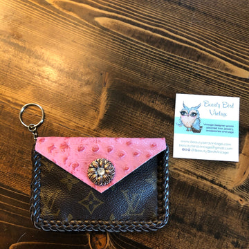 Pink FlowerVS Card Holder/Key Chain
