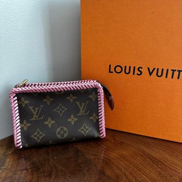 The Junco -CS Monogram Pouch in Barbie Pink