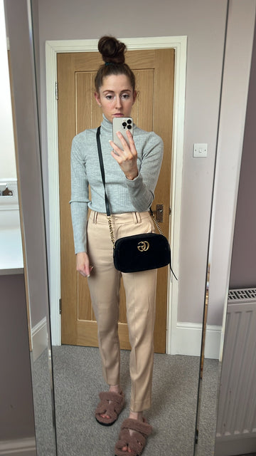 Gucci EC Black Velvet Marmont Small Shoulder Bag