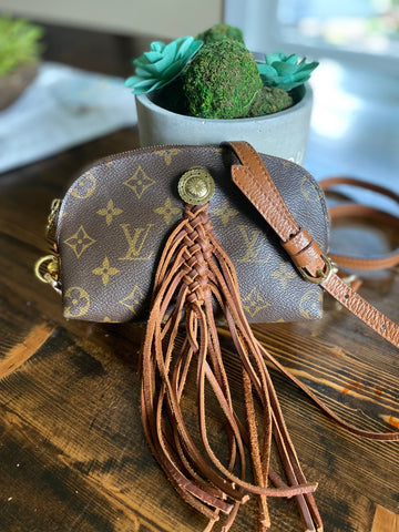 The Junco -CS Monogram in Brown Crossbody Bag
