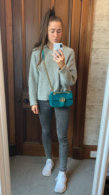 Gucci EC Mini Velvet Marmont Mini Shoulder Bag