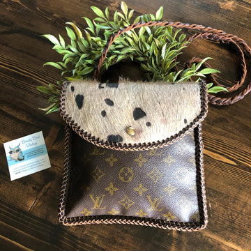 The Flicker - Tan/Chocolate Hair-on-HideVS Crossbody Bag