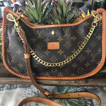 The Peacock -VS Monogram Hobo Crossbody - Vachetta and Brass