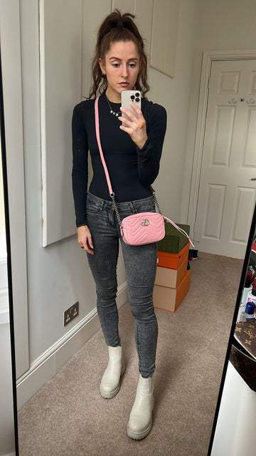 Gucci EC Pale Pink Marmont Mini Shoulder Bag (RRP £1,160)